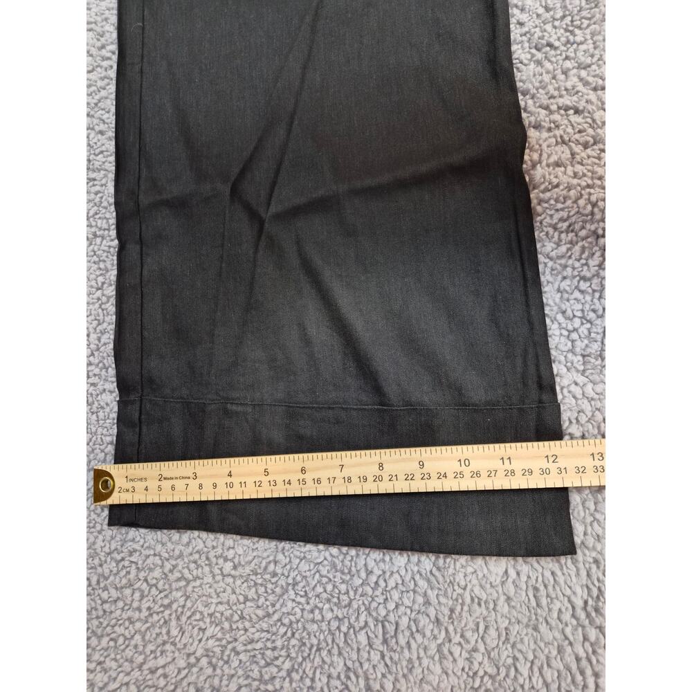 NWT KUT Linen Pants Women's Size M Black Wide Leg High Rise Trouser (1355) - Picture 7 of 13